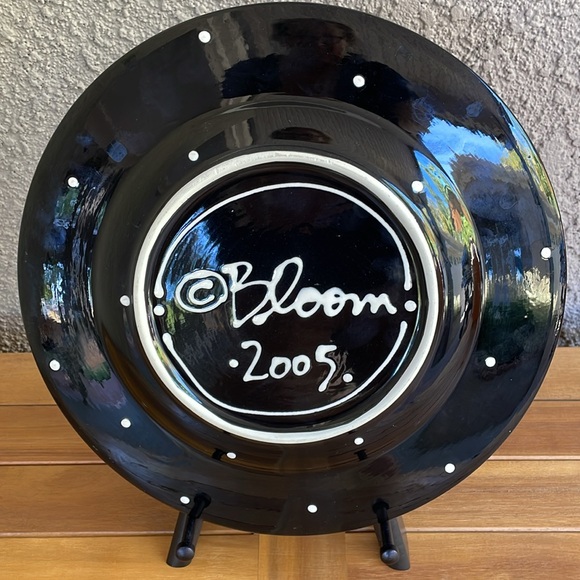 *HOST PICK* 2005 Sharon Bloom Designs 10.5” hand-painted/glazed plate,black cats - Picture 4 of 7